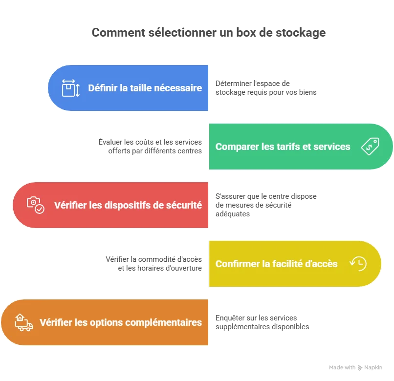 comment sélectionner un box de stockage